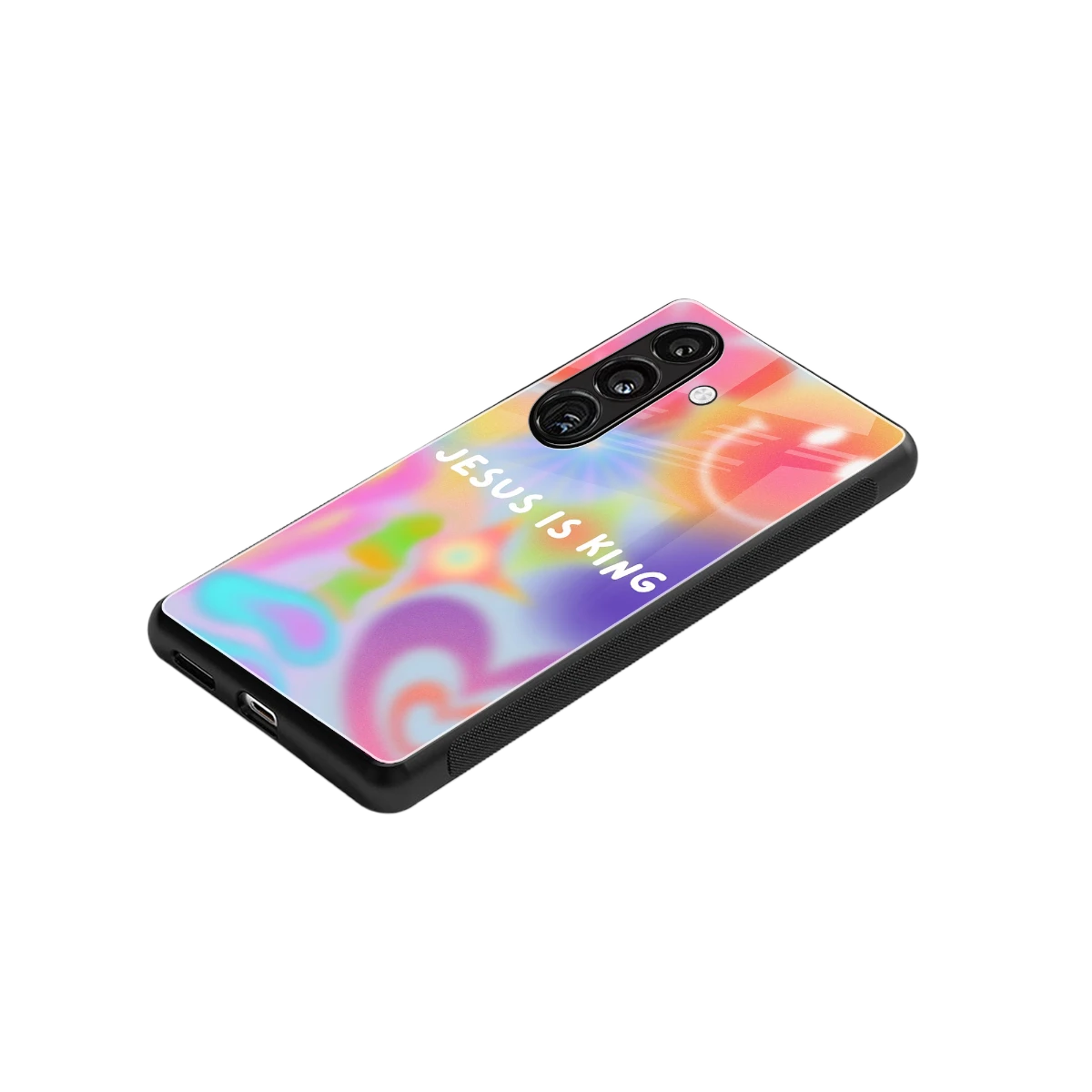 Jesus Is King stylish phone case for samsung galaxy s24 plus | glossy glass and slim fit