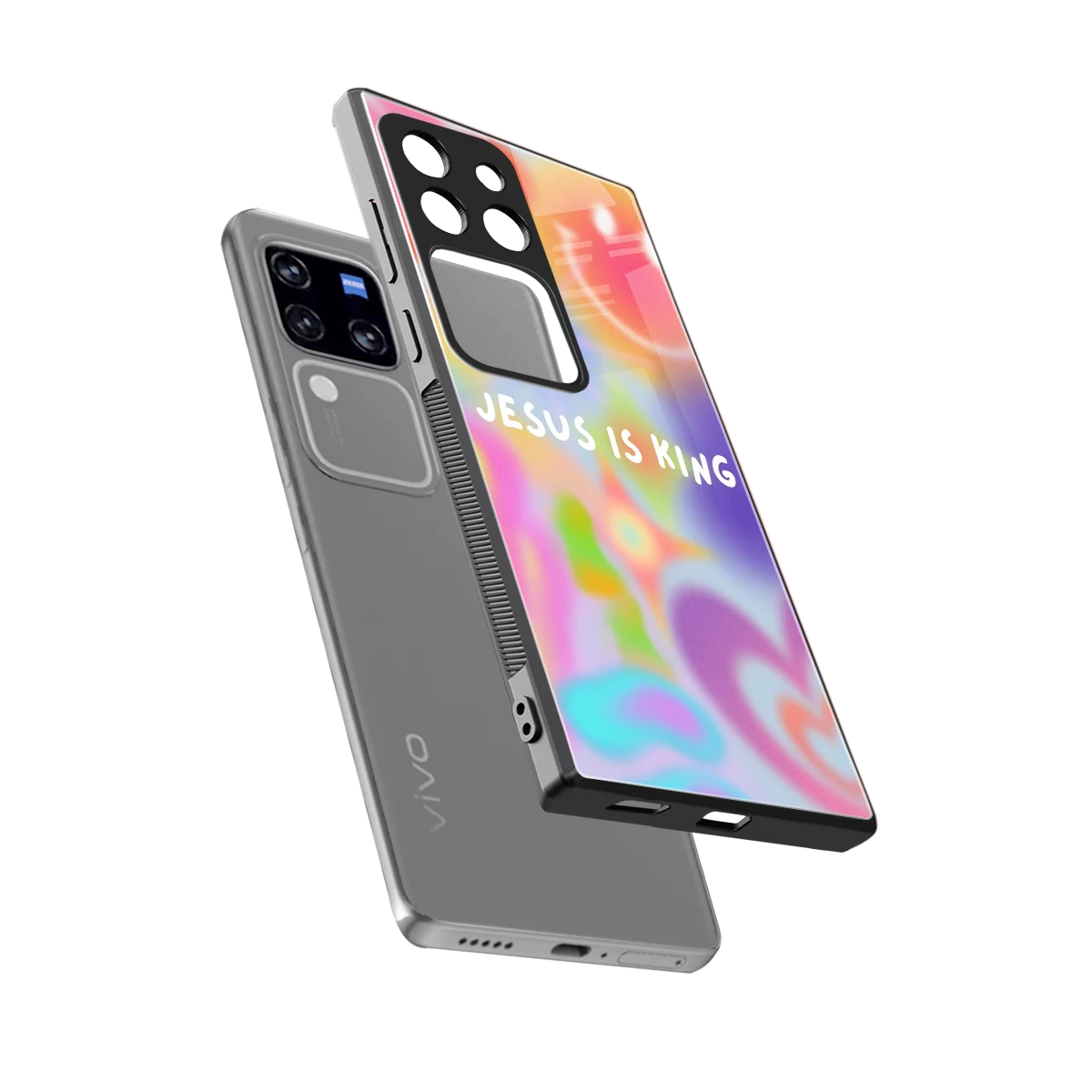 Jesus Is King sleekvivo v30 pro cover with tempered glass back and TPU edges