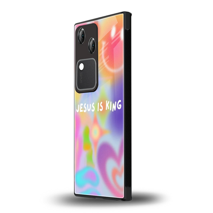 Jesus Is King vivo v30 mobile cover | shockproof glass phone case