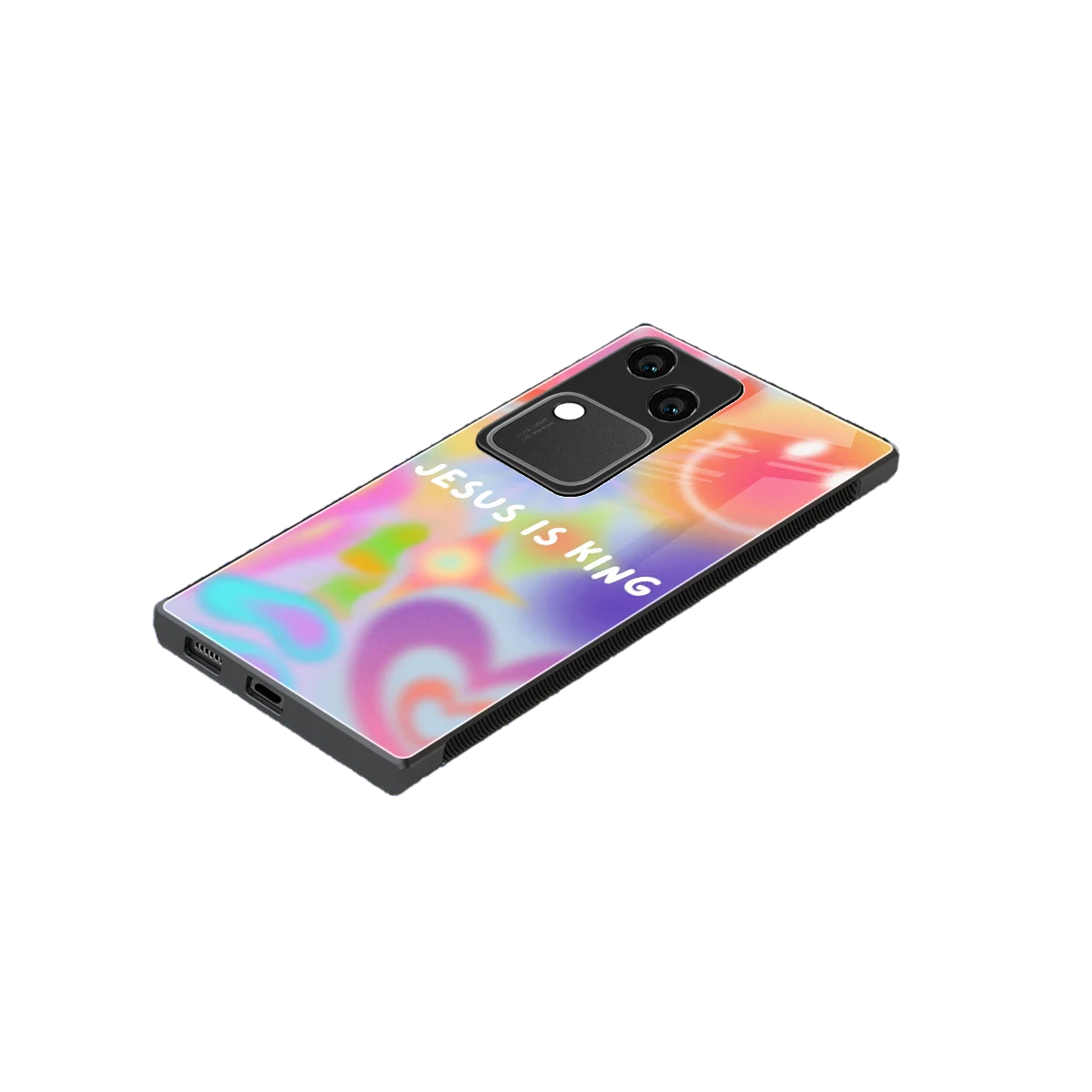 Jesus Is King stylish phone case for vivo v30 | glossy glass and slim fit