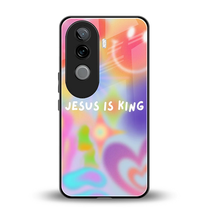 Jesus Is King back phone cover | glass case for vivo v40e