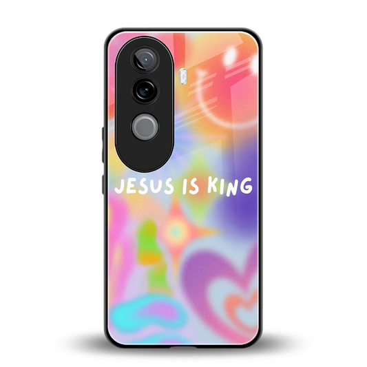 Jesus Is King back phone cover | glass case for vivo v40e