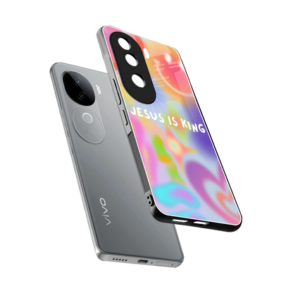Jesus Is King sleek vivo v40e cover with tempered glass back and TPU edges