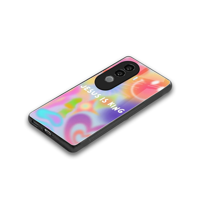 Jesus Is King stylish phone case for vivo v40e | glossy glass and slim fit