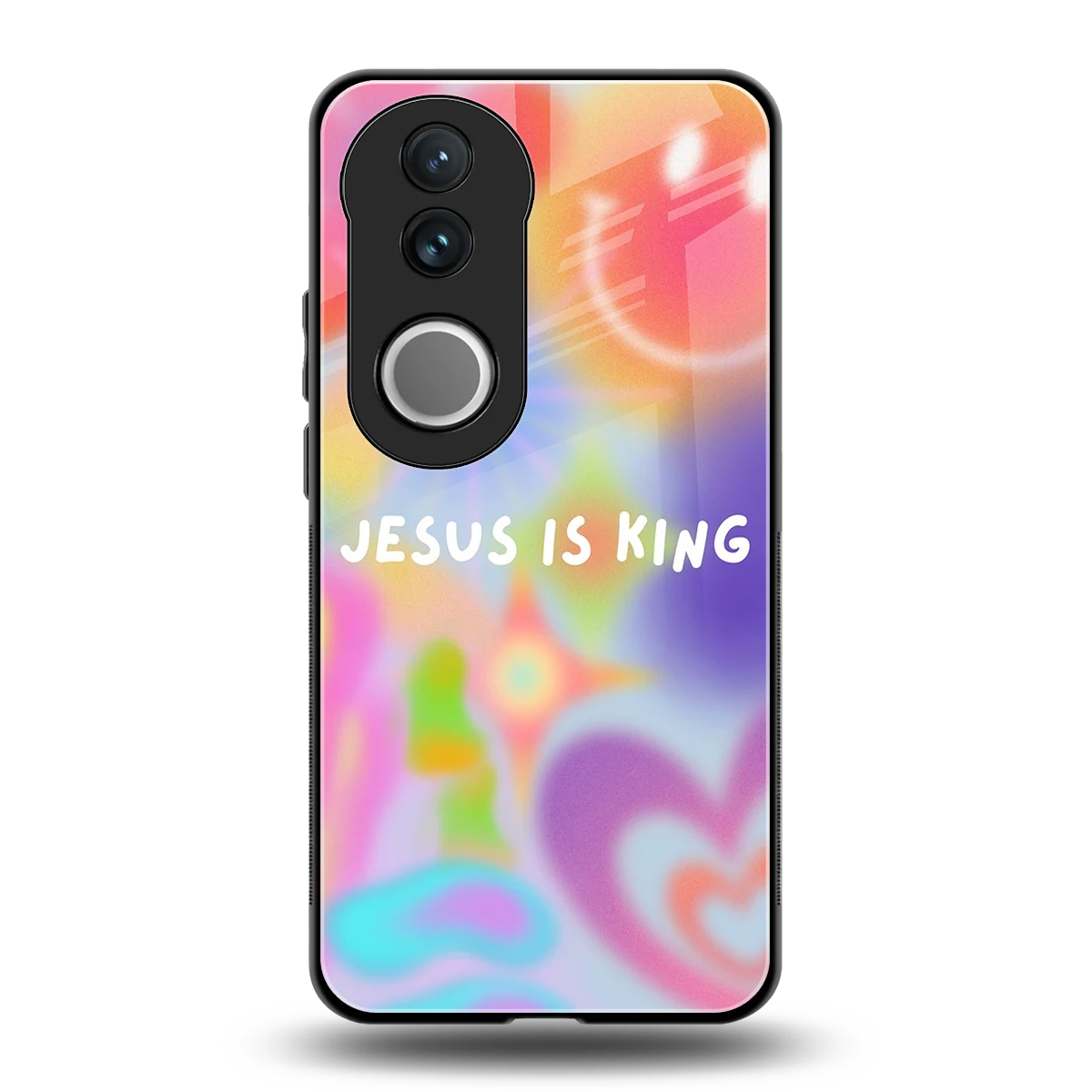 Jesus Is King back phone cover | glass case for vivo v50