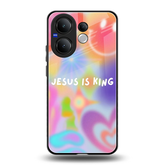 Jesus Is King back phone cover | glass case for vivo v60