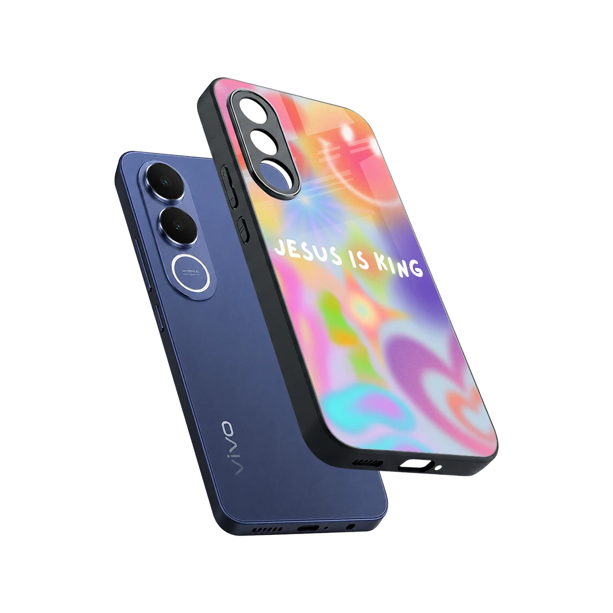 Jesus Is King sleek vivo v70 fe cover with tempered glass back and TPU edges