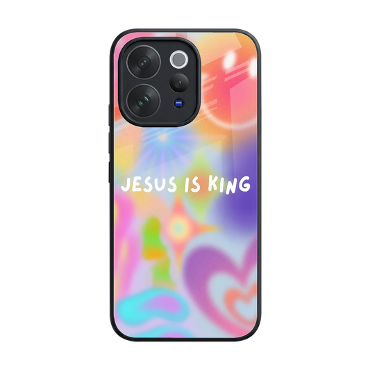 Jesus Is King back phone cover | glass case for vivo v70