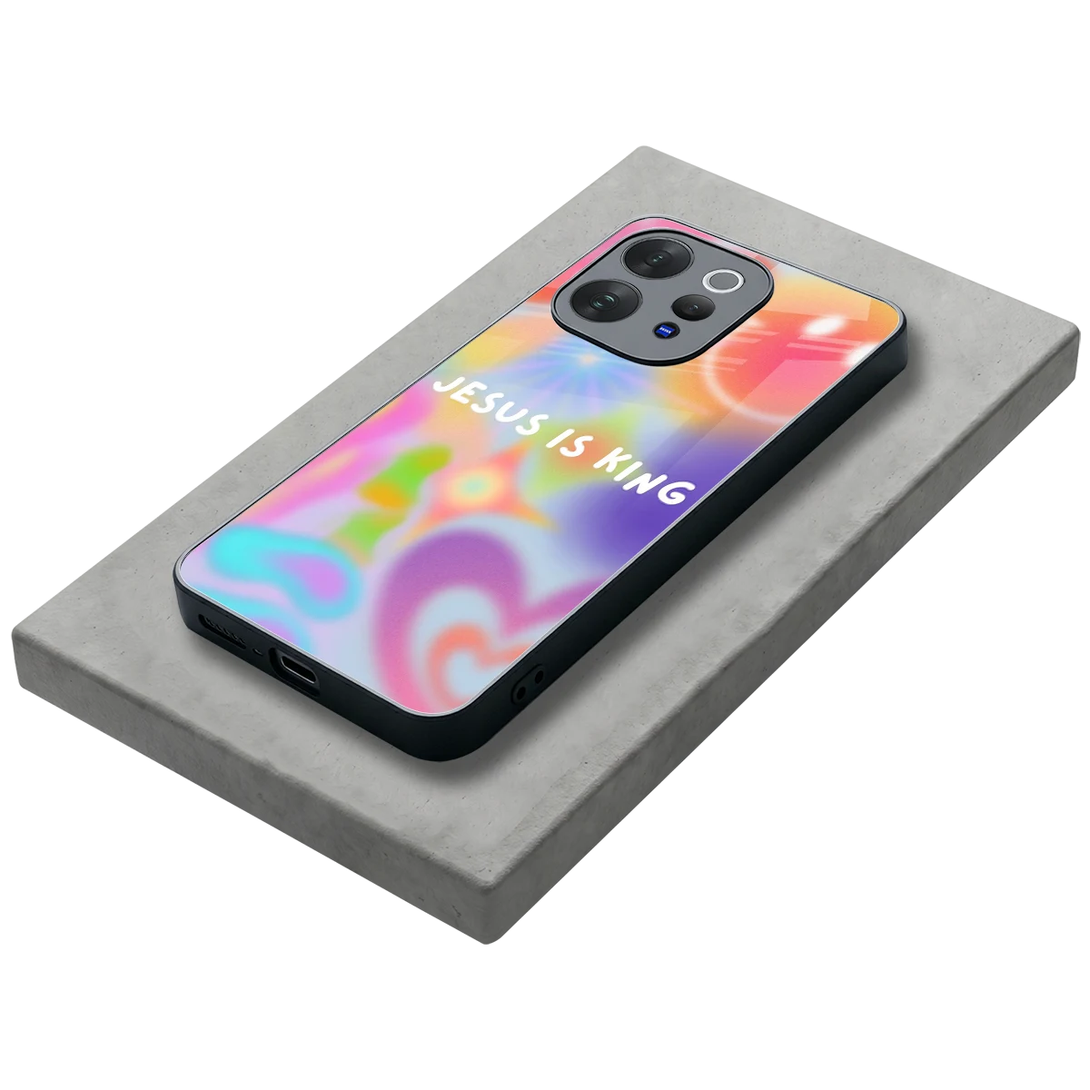 Jesus Is King stylish phone case for vivo v70 | glossy glass and slim fit