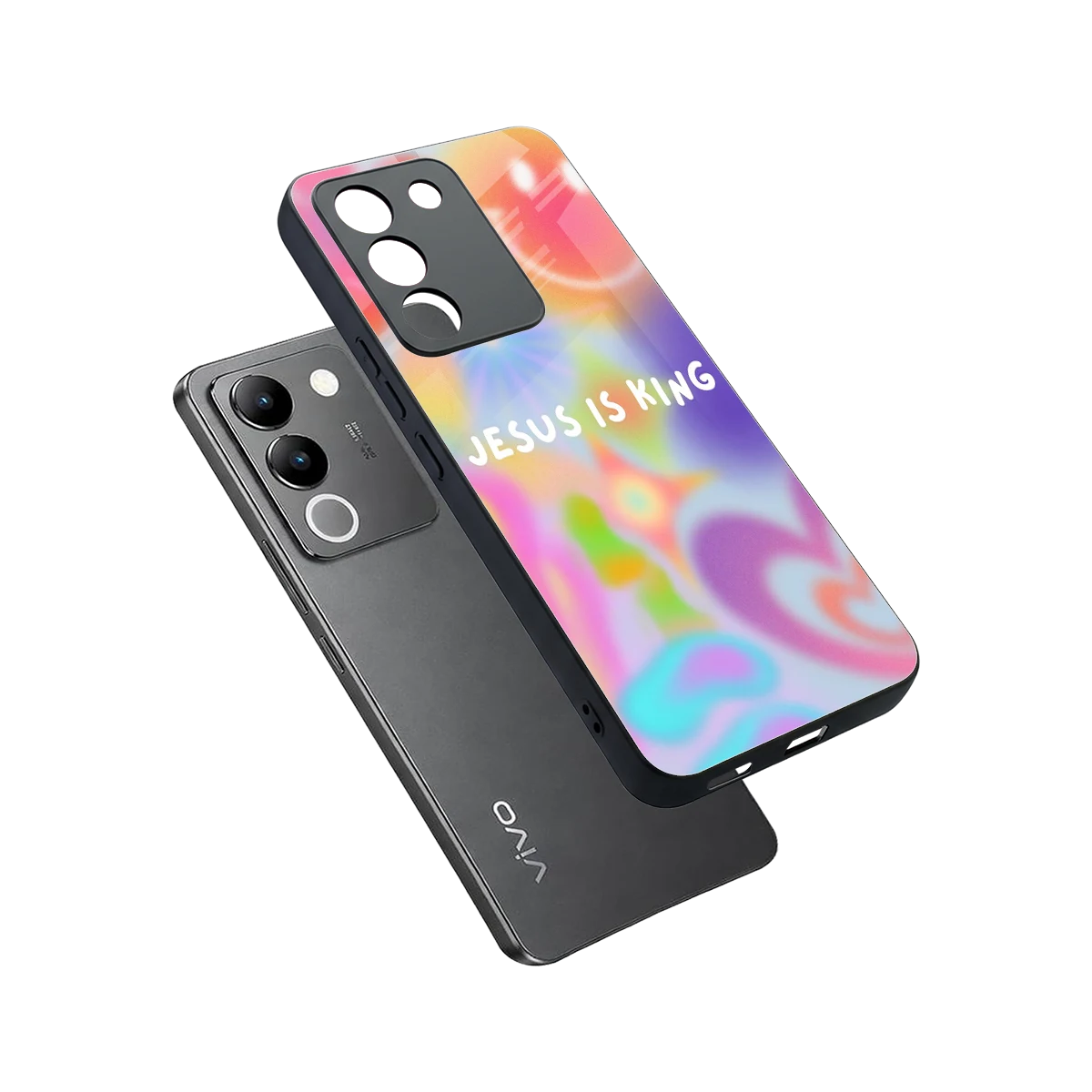 Jesus Is King sleek vivo y200 5g cover with tempered glass back and TPU edges