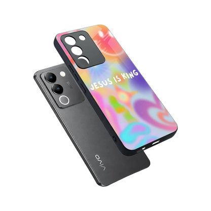 Jesus Is King sleek vivo y200 5g cover with tempered glass back and TPU edges