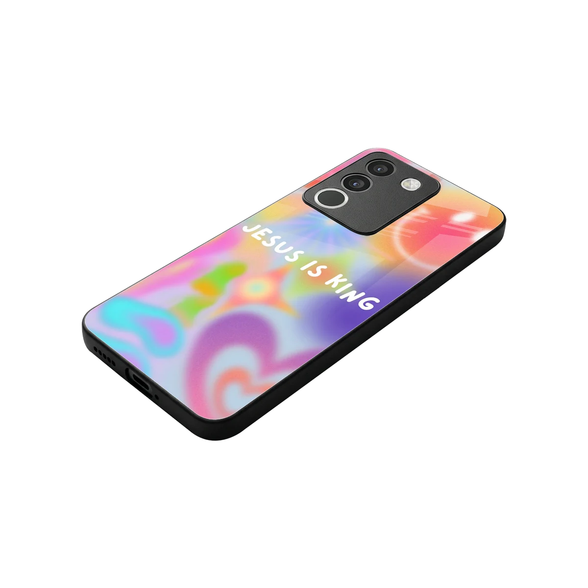 Jesus Is King stylish phone case for vivo y200 5g | glossy glass and slim fit