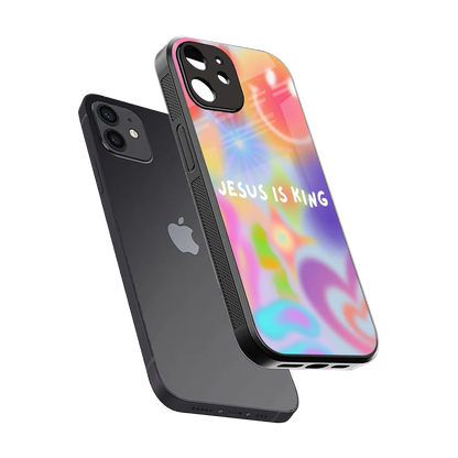 Jesus Is King sleek iphone 11 cover with tempered glass back and TPU edges