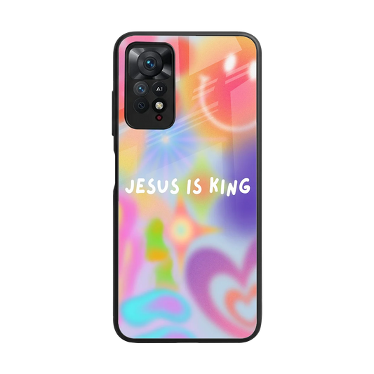 Jesus Is King back phone cover | glass case for redmi note 11 pro