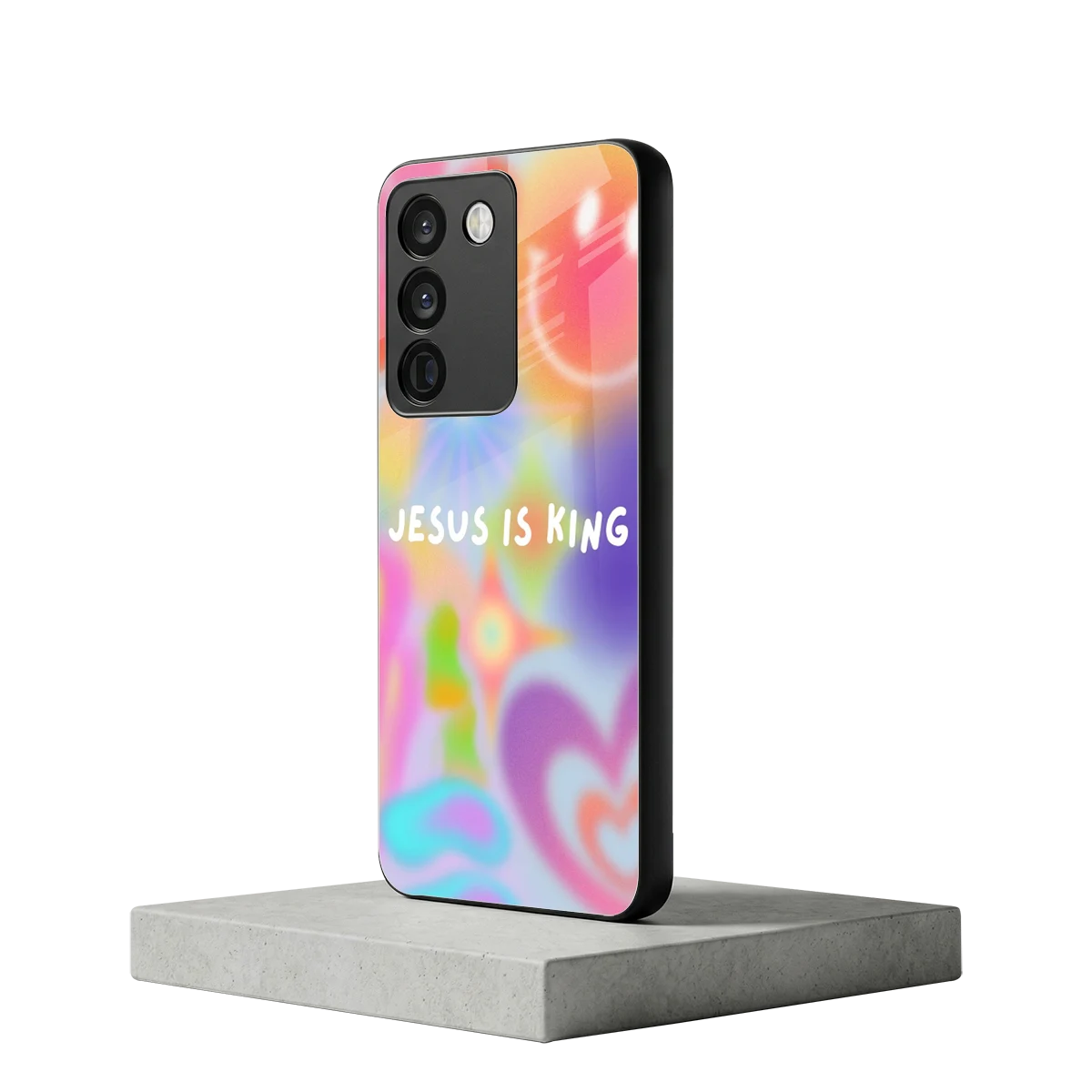 Jesus Is King vivo y200 5g mobile cover | shockproof glass phone case