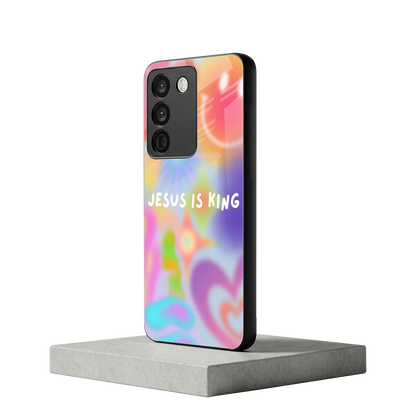 Jesus Is King vivo y200 5g mobile cover | shockproof glass phone case
