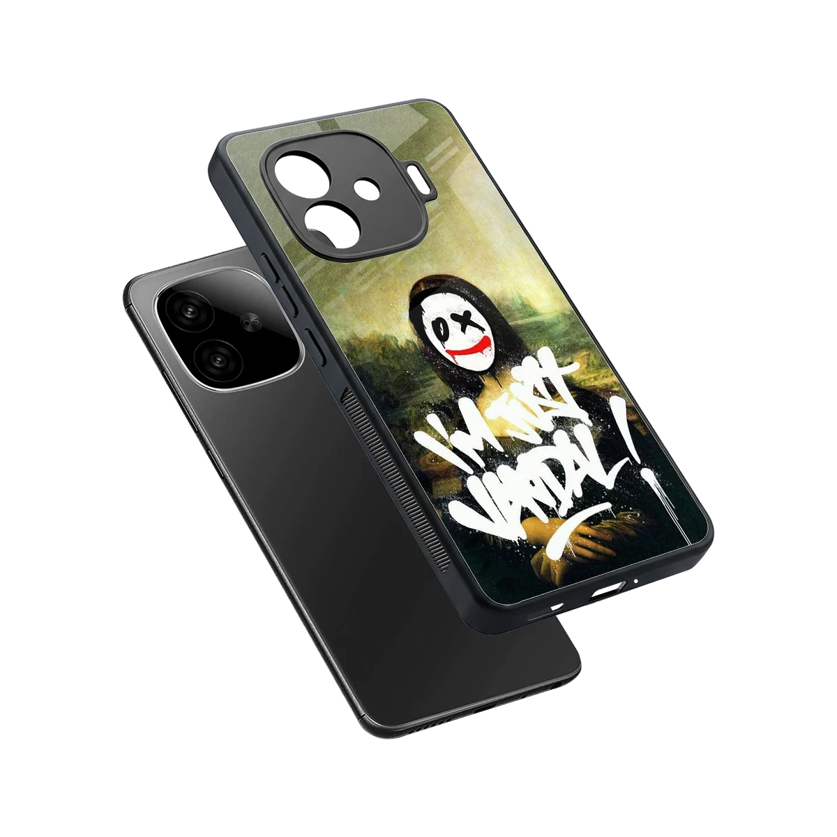 Joker Lisa sleek iqoo neo 10r 5g cover with tempered glass back and TPU edges