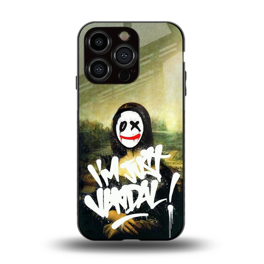 Joker Lisa back phone cover | glass case for iphone 15 pro