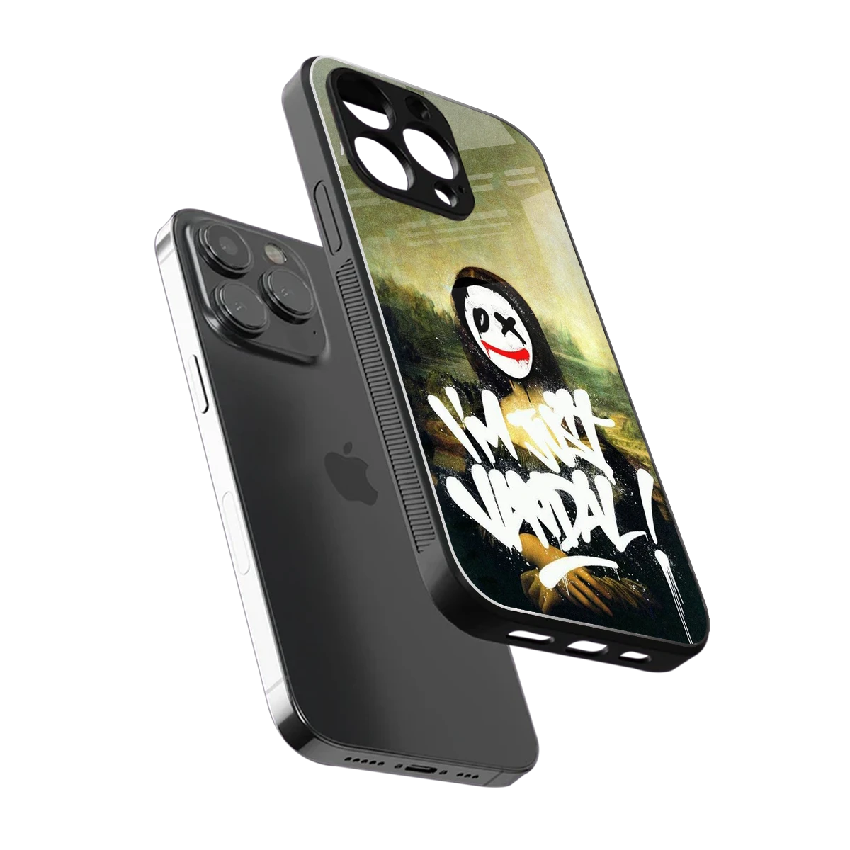 Joker Lisa sleek iphone 15 pro cover with tempered glass back and TPU edges