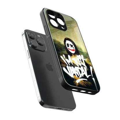 Joker Lisa sleek iphone 15 pro cover with tempered glass back and TPU edges