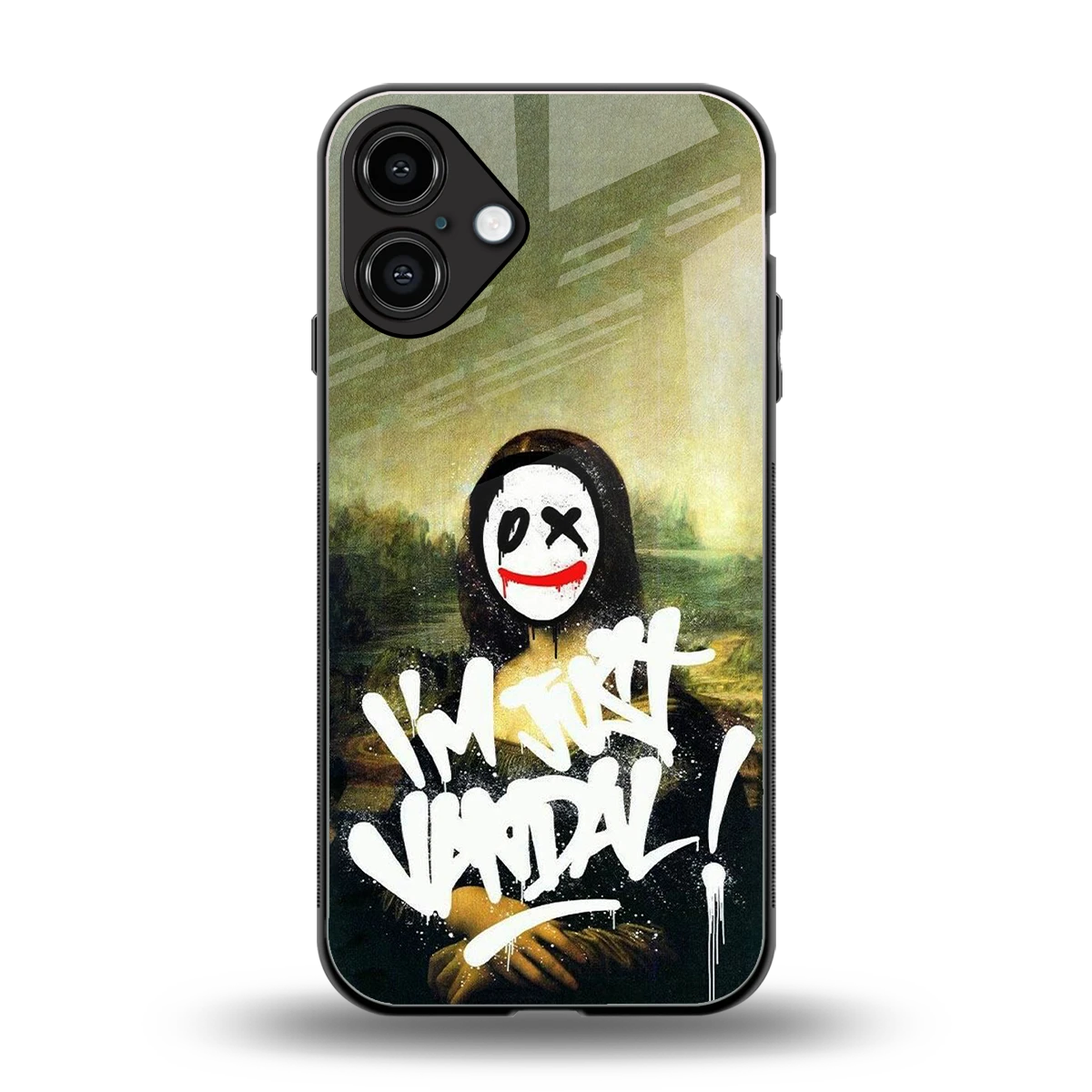 Joker Lisa back phone cover | glass case for iphone 16 plus