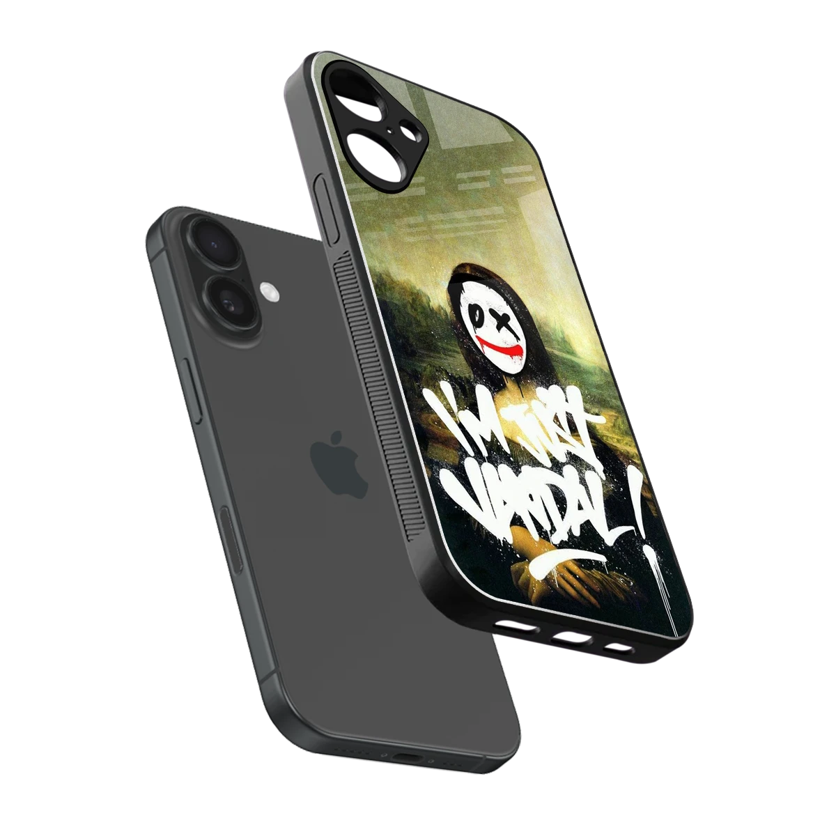 Joker Lisa sleek iphone 16 plus cover with tempered glass back and TPU edges