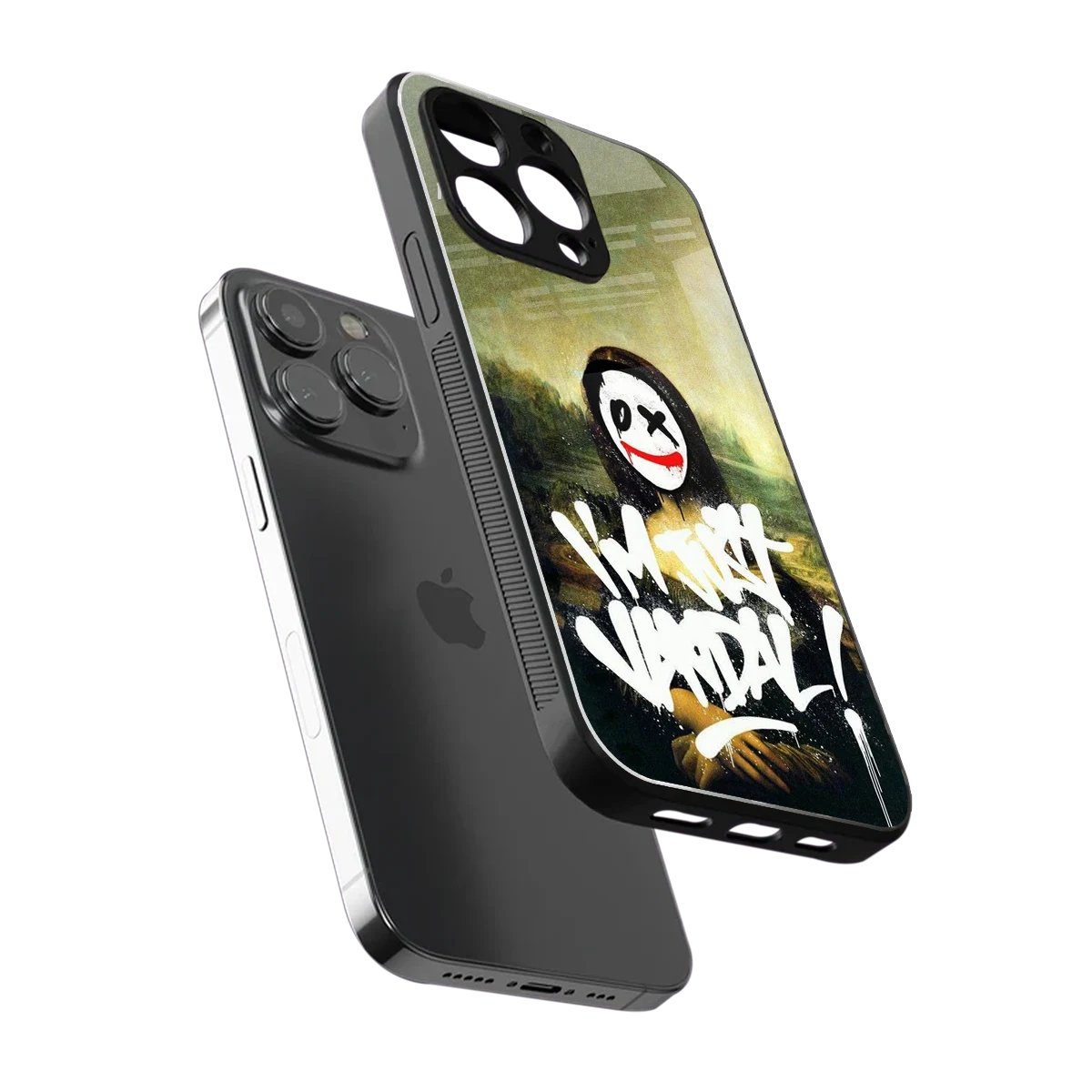 Joker Lisa sleek iphone 16 pro max cover with tempered glass back and TPU edges
