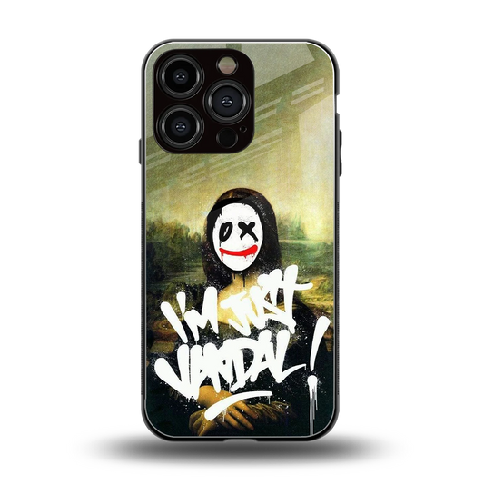 Joker Lisa back phone cover | glass case for iphone 16 pro