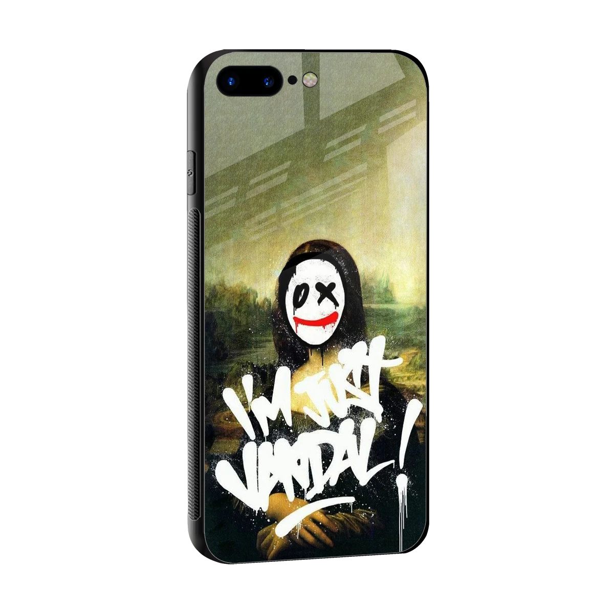 Joker Lisa sleek iphone 8 plus cover with tempered glass back and TPU edges