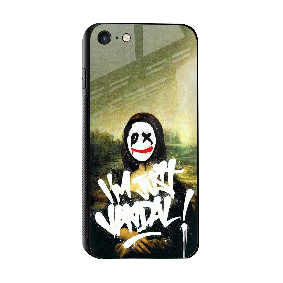 Joker Lisa sleek iphone 7 cover with tempered glass back and TPU edges