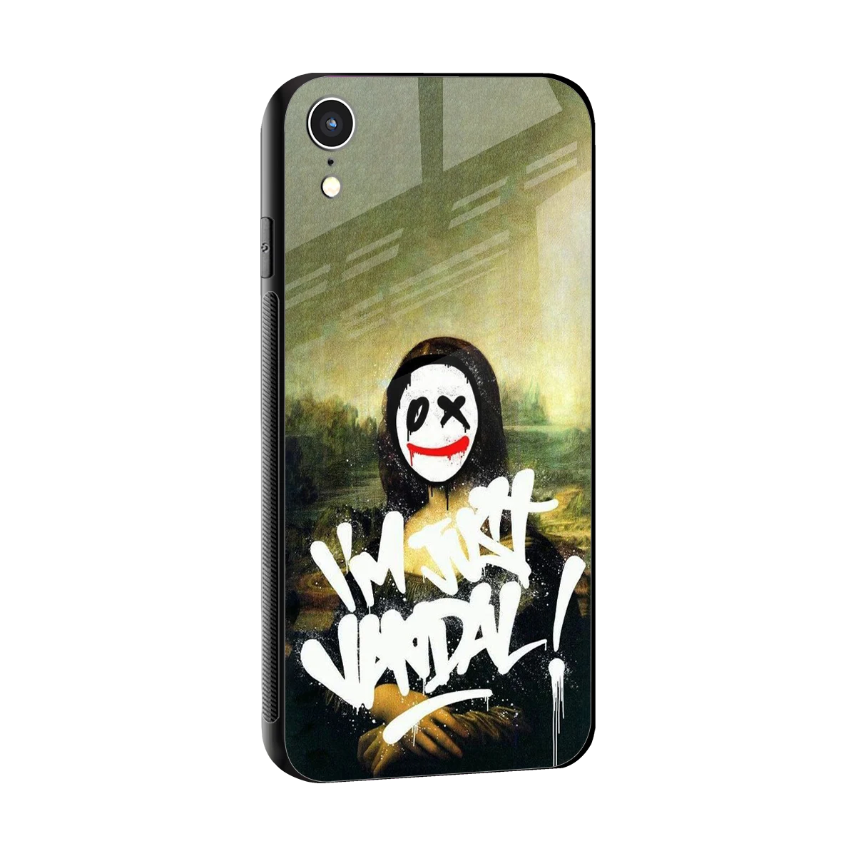 Joker Lisa sleek iphone xr cover with tempered glass back and TPU edges