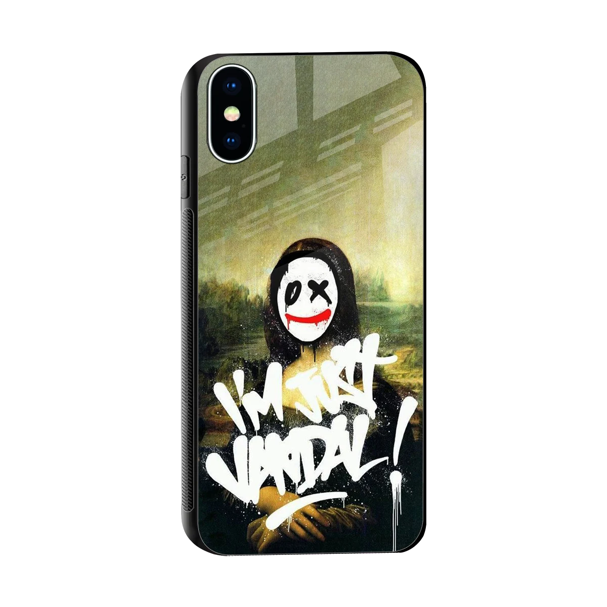 Joker Lisa sleek iphone xs cover with tempered glass back and TPU edges