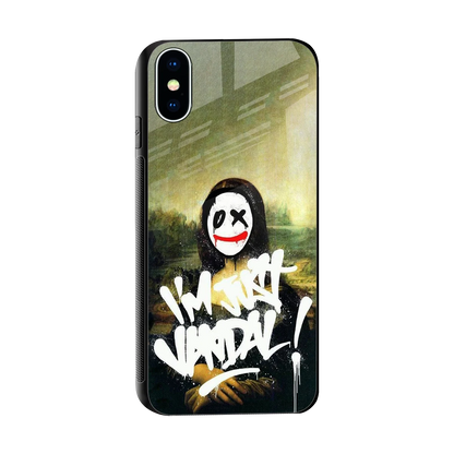 Joker Lisa sleek iphone xs cover with tempered glass back and TPU edges