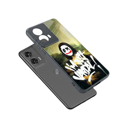 Joker Lisa sleek motorola edge 50 fusion cover with tempered glass back and TPU edges