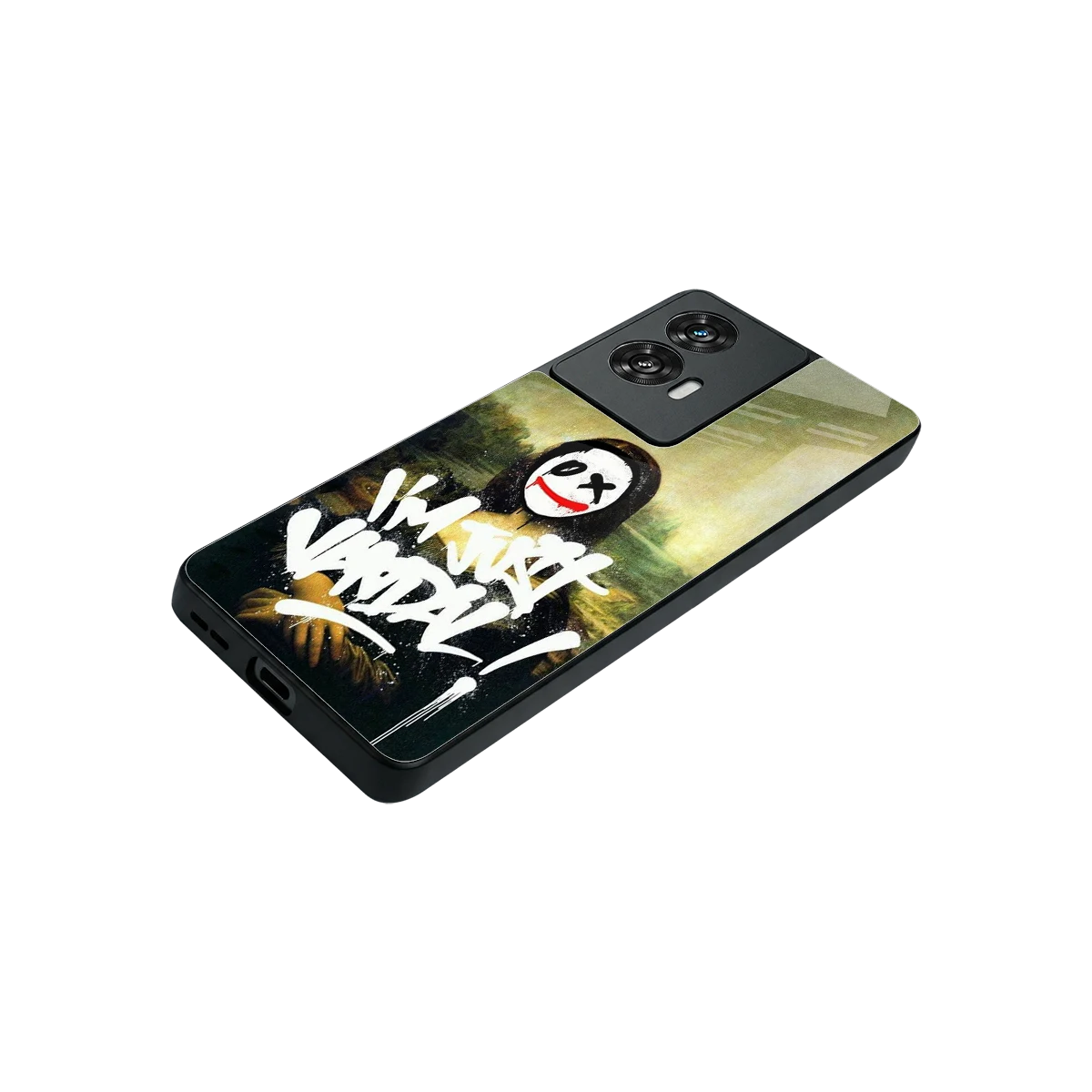 Joker Lisa stylish phone case for motorola edge 50 fusion | glossy glass and slim fit