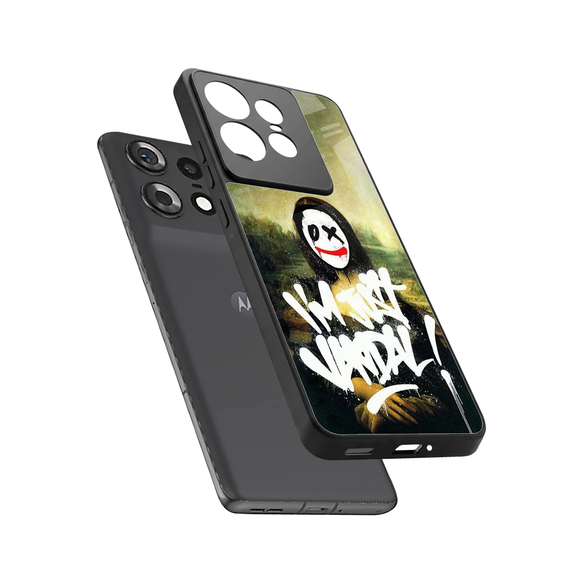 Joker Lisa sleek motorola edge 50 pro cover with tempered glass back and TPU edges