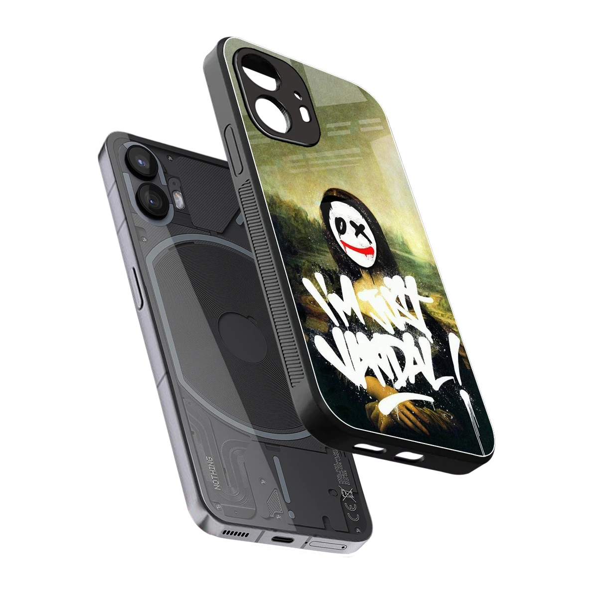 Joker Lisa sleek nothing phone 2 cover with tempered glass back and TPU edges