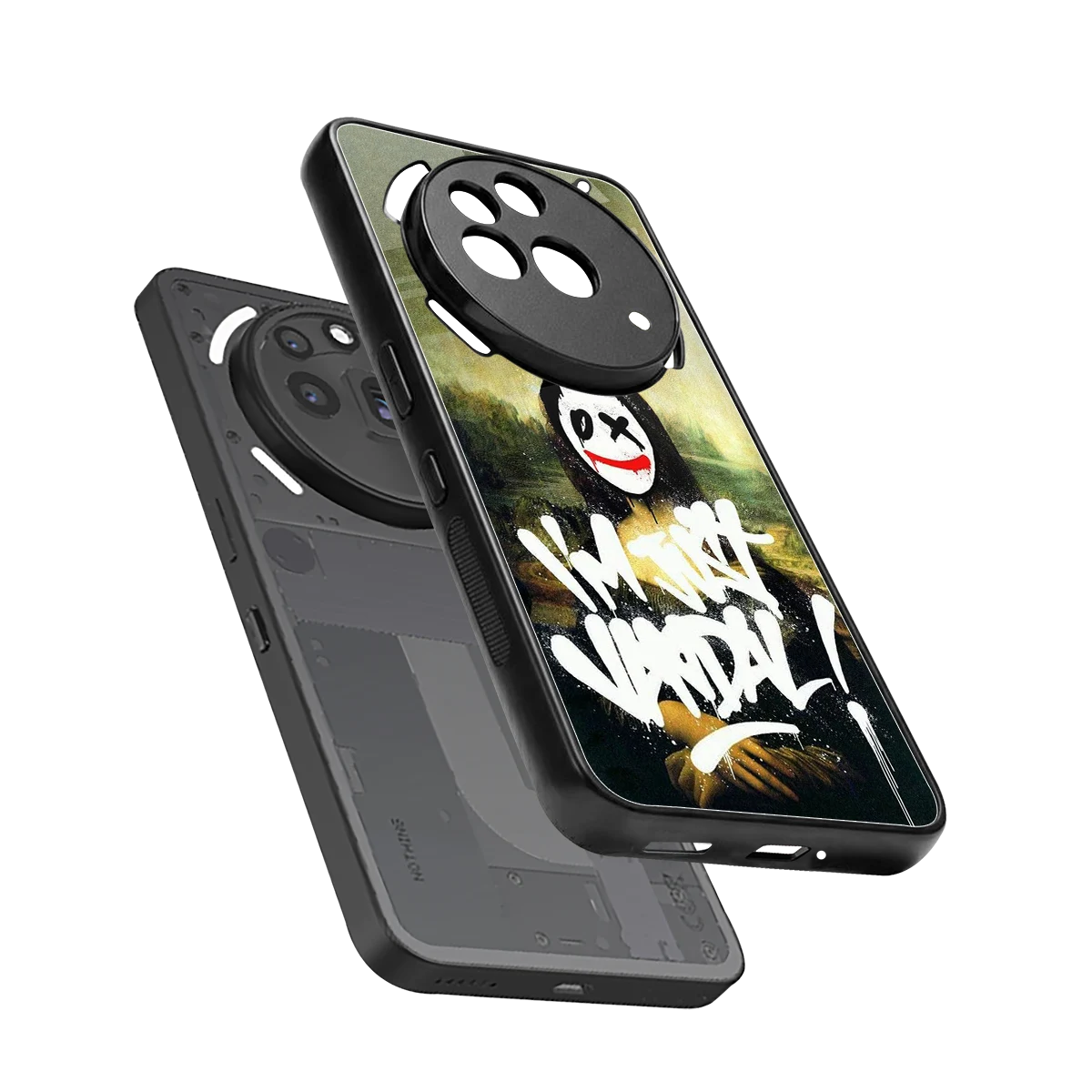 Joker Lisa sleek nothing phone 3a pro cover with tempered glass back and TPU edges
