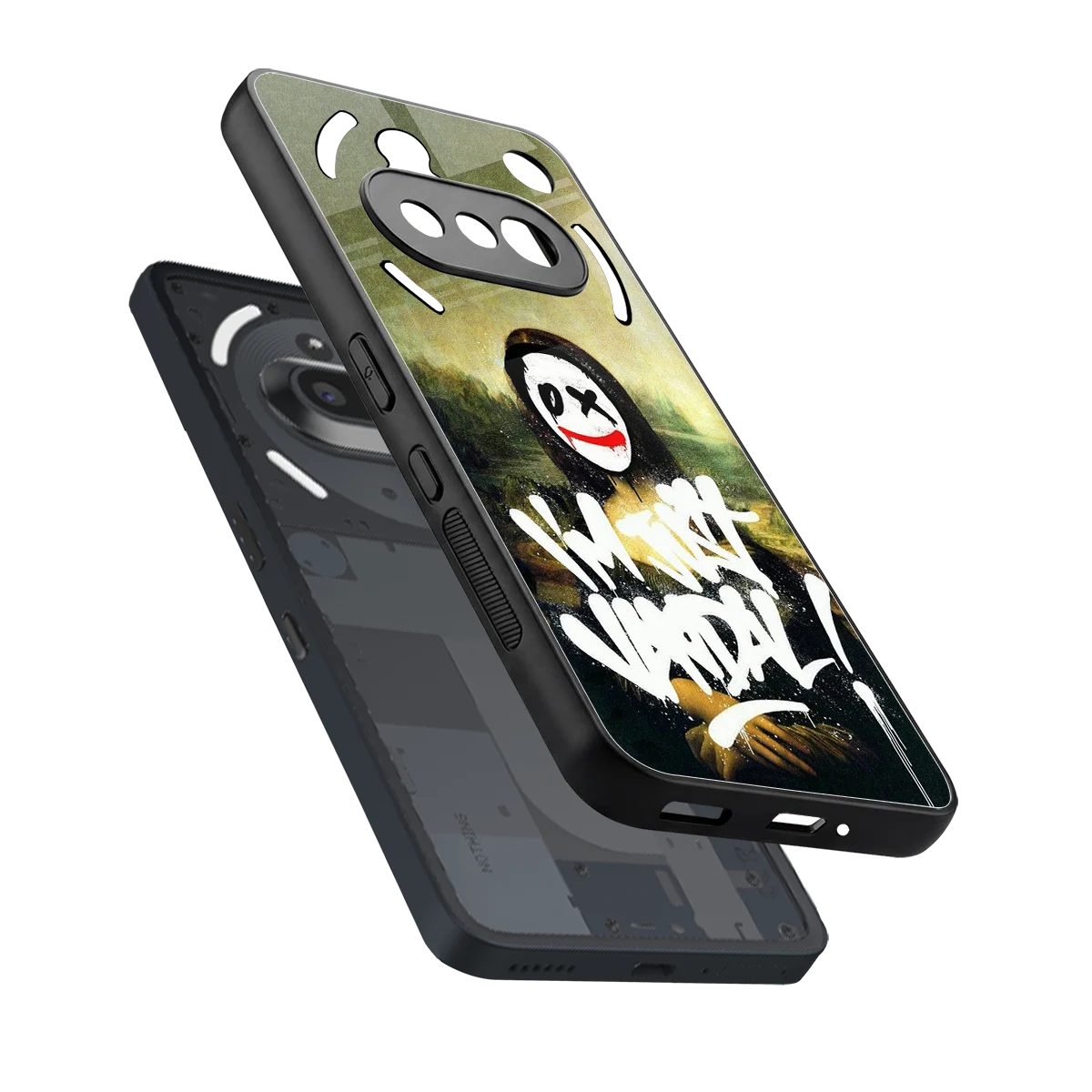 Joker Lisa sleek nothing phone 3a cover with tempered glass back and TPU edges