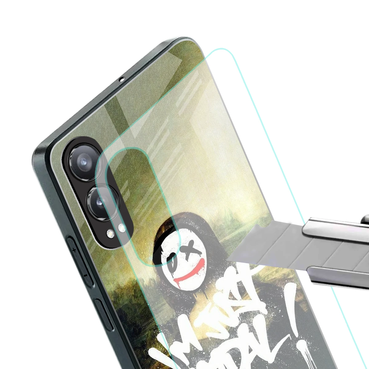 Joker Lisa stylish phone case for oneplus nord ce 4 lite | glossy glass and slim fit