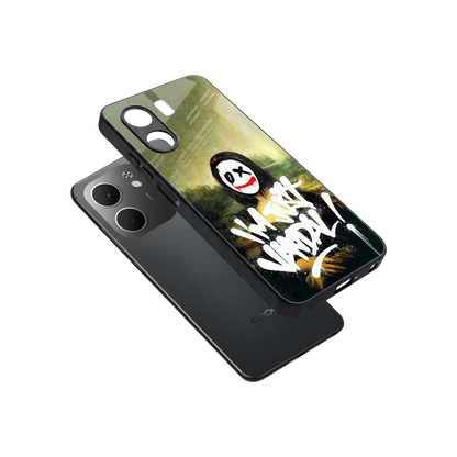 Joker Lisa sleek oppo a5x 5g cover with tempered glass back and TPU edges