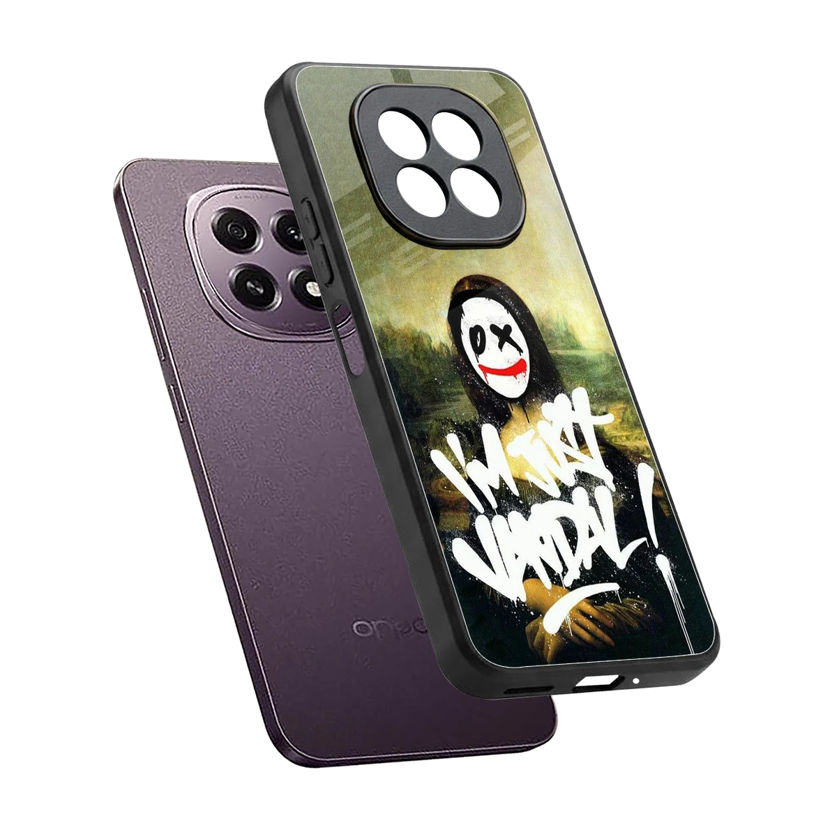Joker Lisa sleek oppo f29 5g cover with tempered glass back and TPU edges