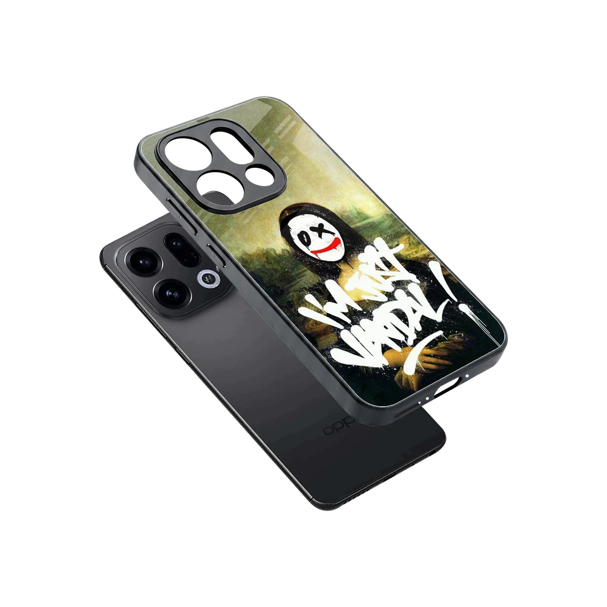 Joker Lisa sleek oppo find x9 cover with tempered glass back and TPU edges