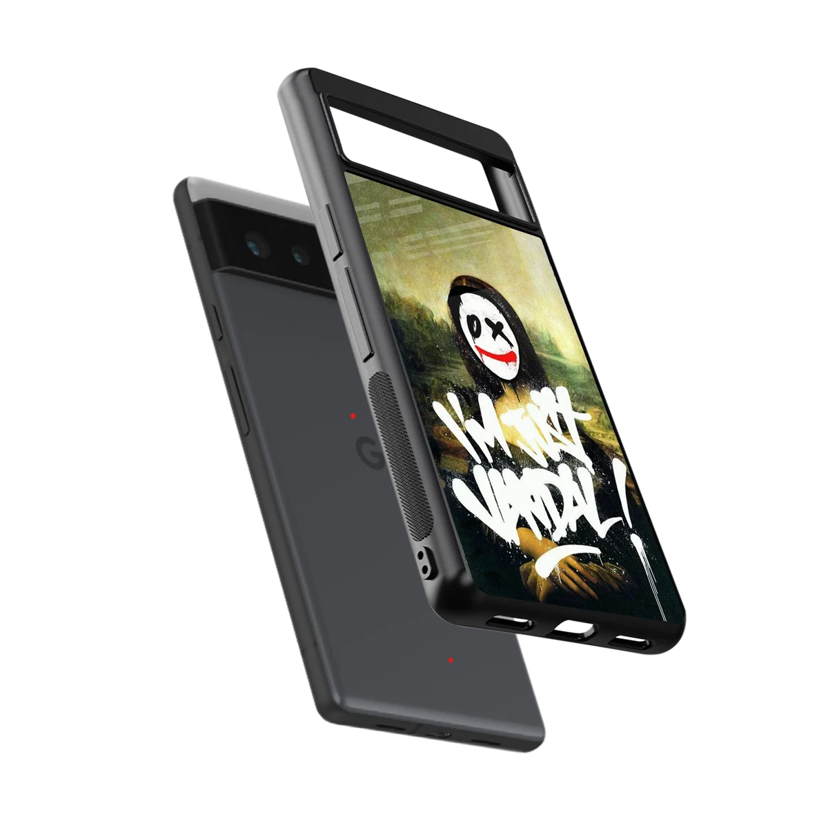 Joker Lisa sleek google pixel 6a cover with tempered glass back and TPU edges