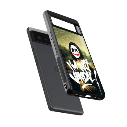 Joker Lisa sleek google pixel 6a cover with tempered glass back and TPU edges