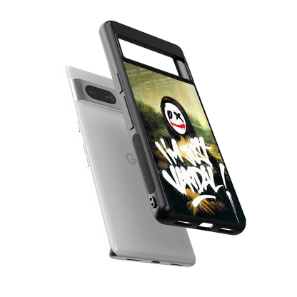 Joker Lisa sleek google pixel 7a cover with tempered glass back and TPU edges