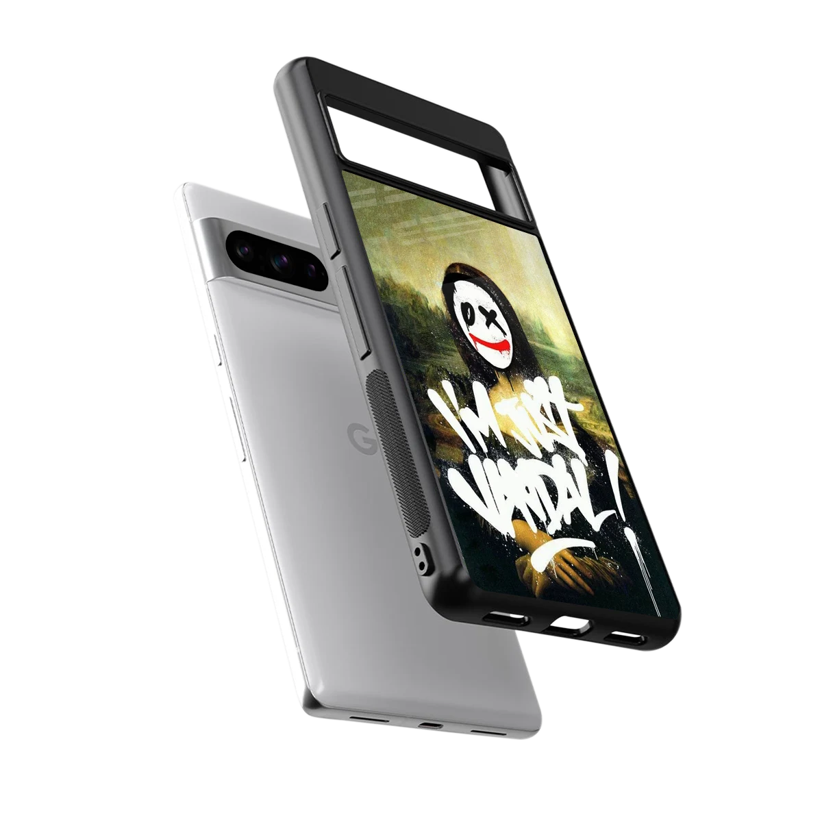 Joker Lisa sleek google pixel 8 pro cover with tempered glass back and TPU edges