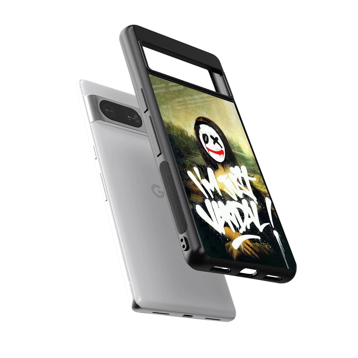 Joker Lisa sleek google pixel 8 cover with tempered glass back and TPU edges