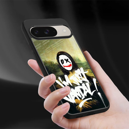 Joker Lisa sleek google pixel 9 cover with tempered glass back and TPU edges