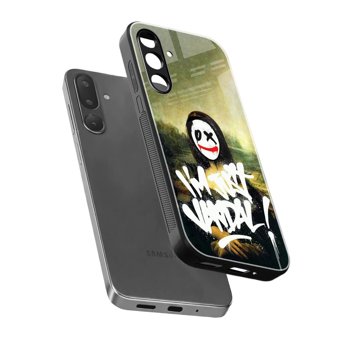 Joker Lisa sleek samsung galaxy m36 5g cover with tempered glass back and TPU edges